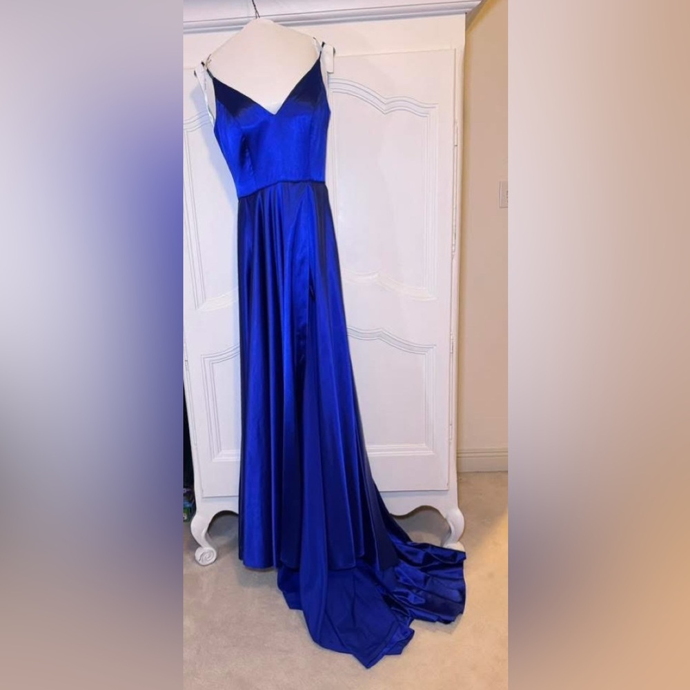 Sherri Hill Royal Blue Evening Gown. Worn Once. Excellent Condition. Size 4-6